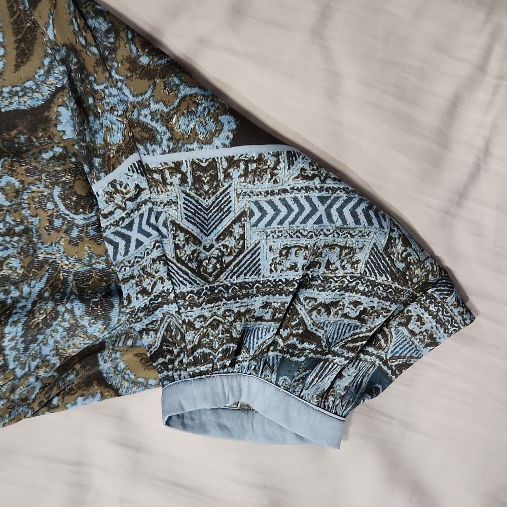 Free People Jacquard-Patterned Collared Mini Dress - image 6